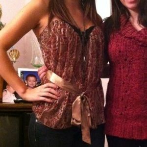 Strapless Dressy Corset Holiday Blouse